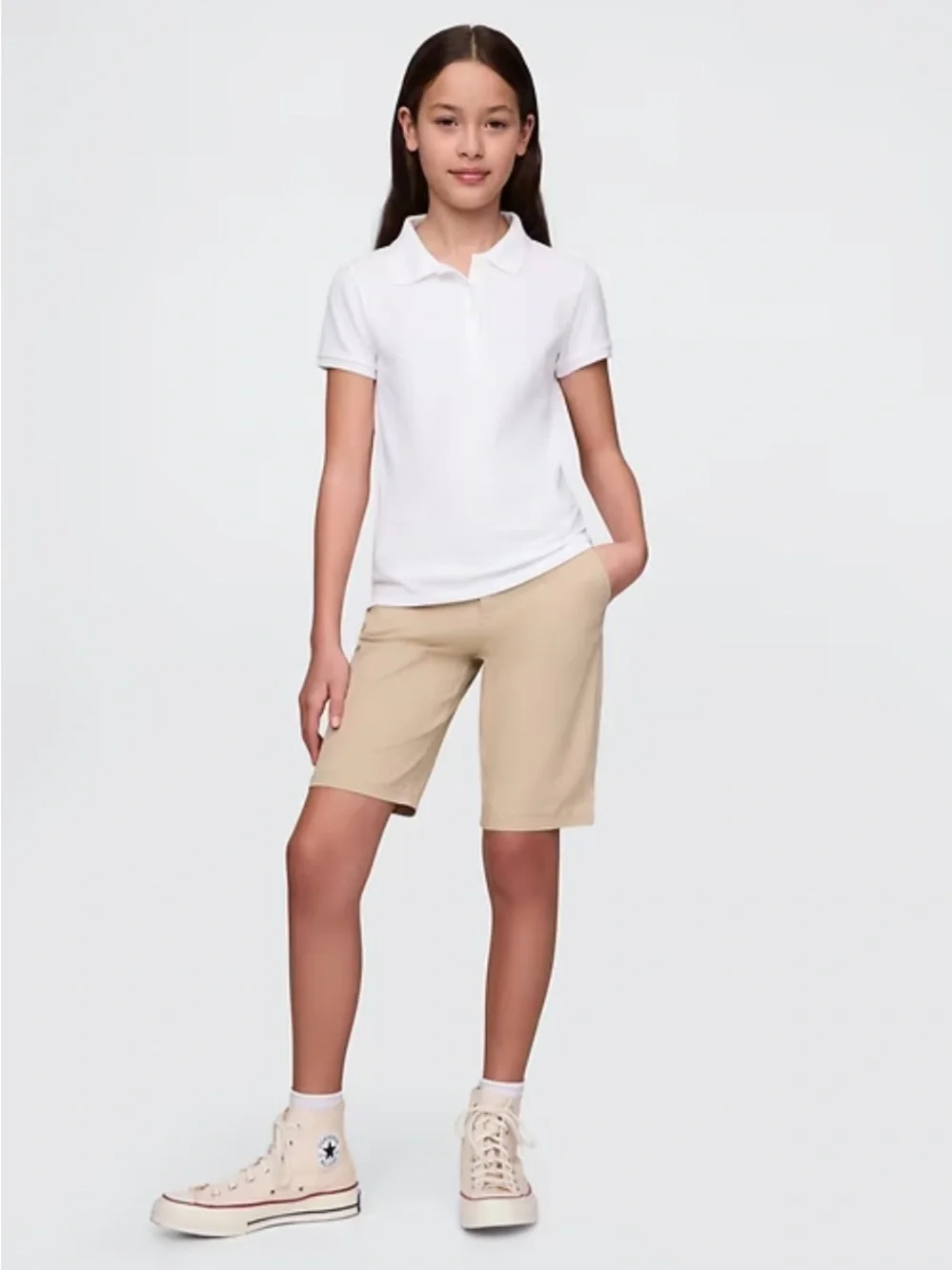 Gap, Kids Uniform Bermuda Shorts, Size 4, color wicker